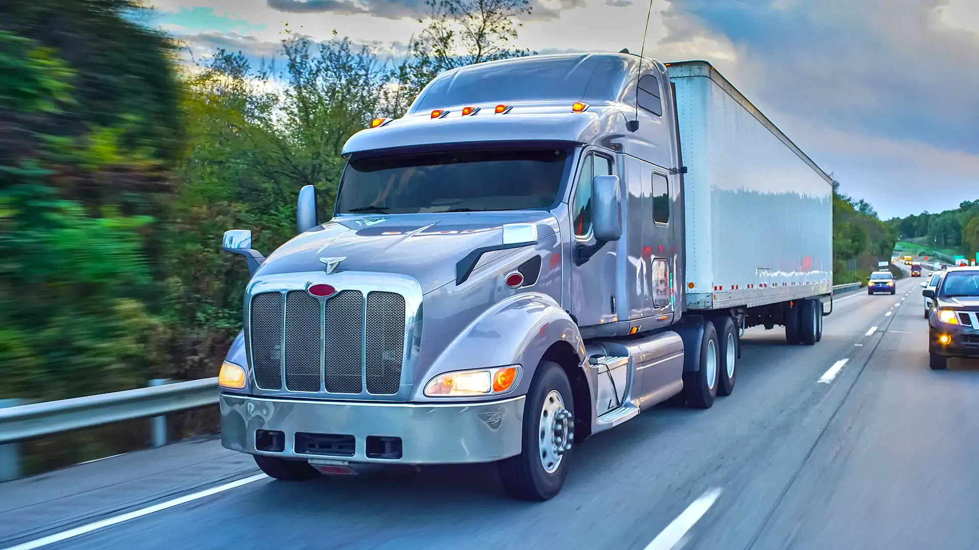 Semi on Highway